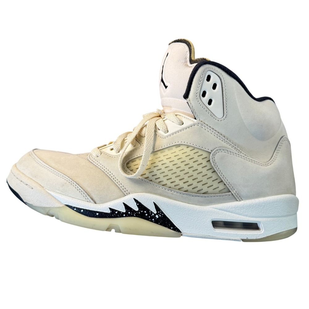 Jordan 5 Retro Sail Suede High Top Sneakers 12.5 Cream